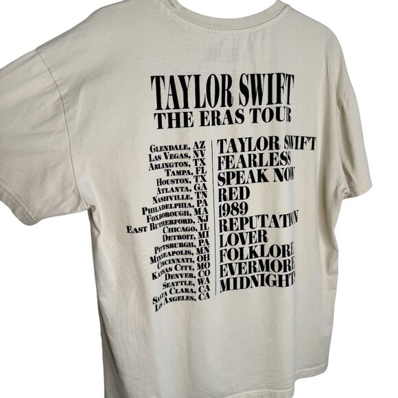 Taylor Swift Cream "The Eras Tour" T-Shirt, L - Picture 4 of 6